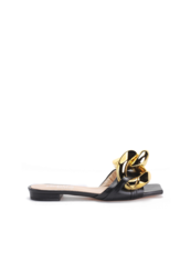 KLAPKI HEGO'S 6023 NAPPA NERO/ORO
