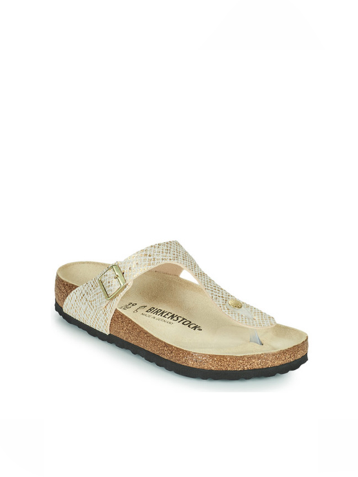 KLAPKI BIRKENSTOCK  GIZEH MF PYTHON EGGSHEL