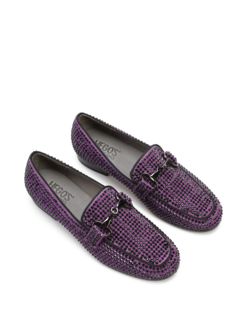 MOKASYNY HEGO'S MILANO WX35-3-A.83 STRASS SUEDE PURPLE