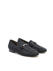 MOKASYNY HEGO'S WX35-3-A.72 STRASS SUEDE BLUE