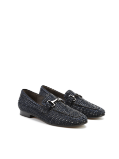 MOKASYNY HEGO'S WX35-3-A.72 STRASS SUEDE BLUE