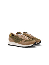 SNEAKERSY SUN68 Z43204 ALLY GLITTER MESH BEIGE SCURO