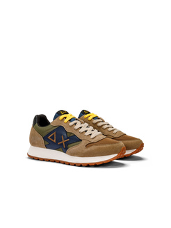 SNEAKERSY SUN68 Z43114 JAKI BICOLOR MILITARE/BEIGE