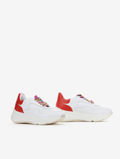 SNEAKERSY HEGO'S 1121 NAPPA BIANCO/ROSSO