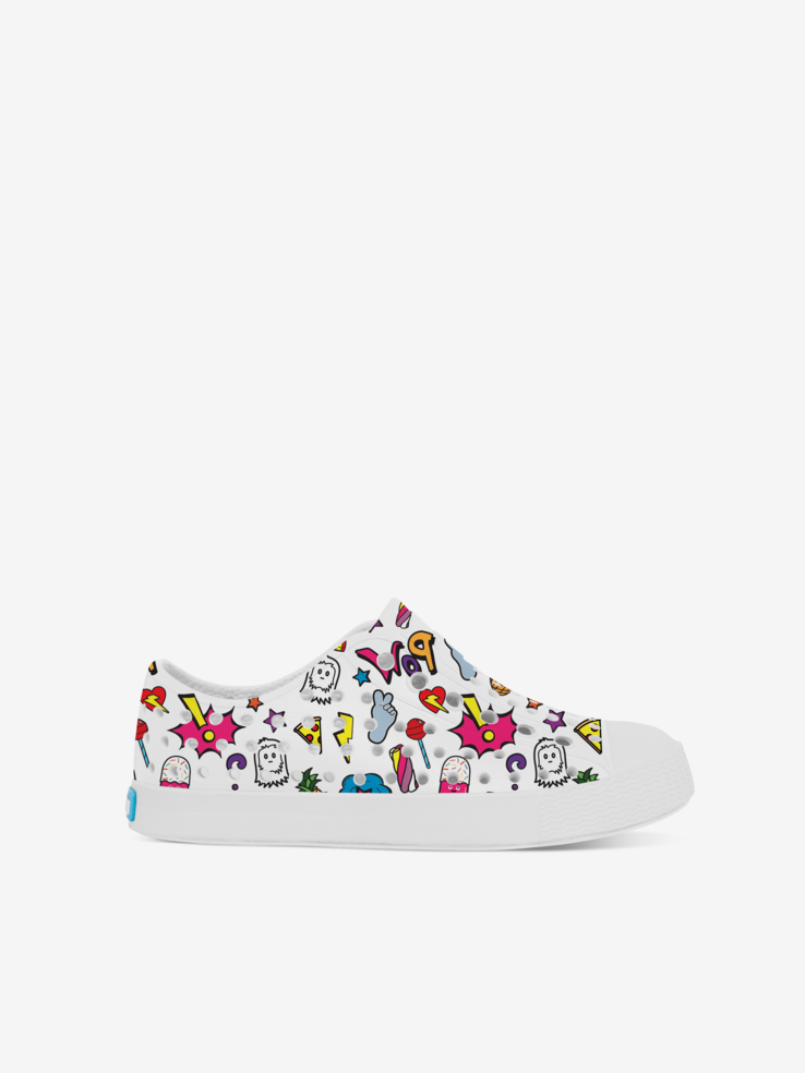 DZIECIĘCE TRAMPKI NATIVE JEFFERSON_PRINT_KIDS SHELL WHITE/SW