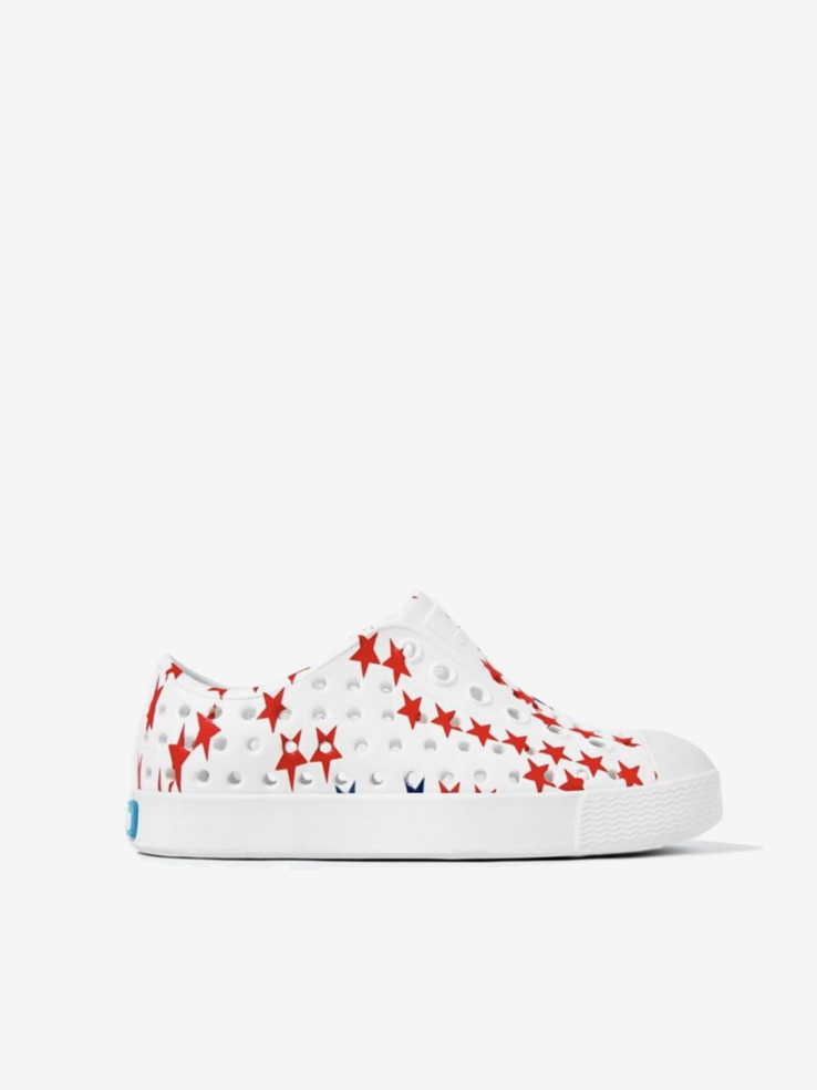 DZIECIĘCE TRAMPKI NATIVE JEFFERSON_PRINT_KIDS SHELL WHITE/LS