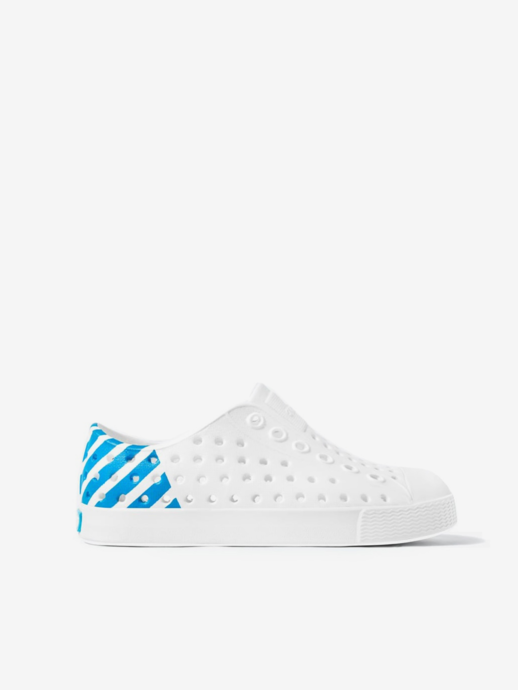 DZIECIĘCE TRAMPKI NATIVE JEFFERSON_BLOCK_KIDS SHELL WHITE/SW