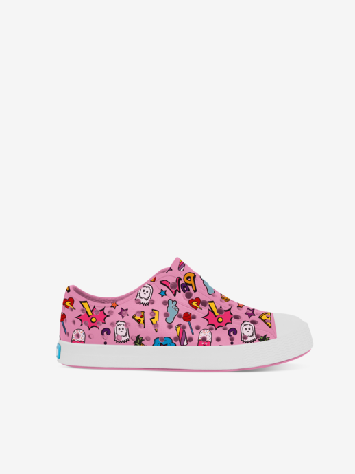 DZIECIĘCE TRAMPKI NATIVE JEFFERSON_PRINT_KIDS MILK PINK/SW