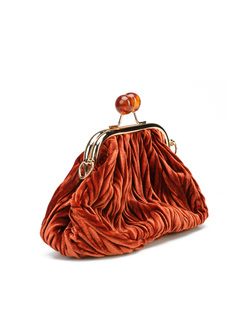 TOREBKA DAMSKA HEGO'S BORSA MINI VELUTTO MATTONE