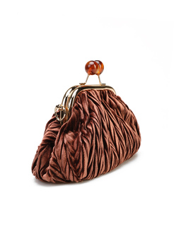 TOREBKA DAMSKA HEGO'S BORSA MINI VELUTTO MARRONE