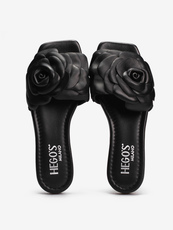KLAPKI HEGO'S FIORI NAPPA NERO