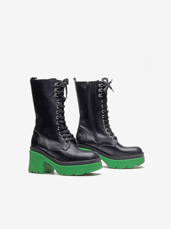 BOTKI HEGO'S MILANO BT097 VITELLO NERO/VERDE