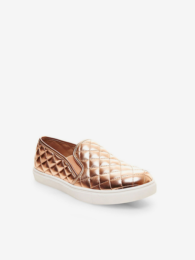 Rose gold steve madden cheap slip ons