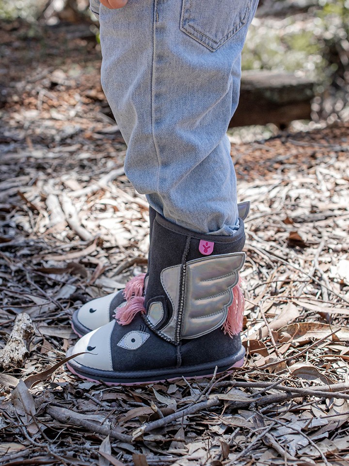 Buty dziecięce Emu Australia Pegasus Charcoal