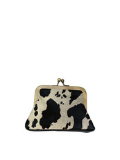 PORTFEL DAMSKI HEGO'S Milano PORTAMONETE GRANDE COW BIANCO/NERO