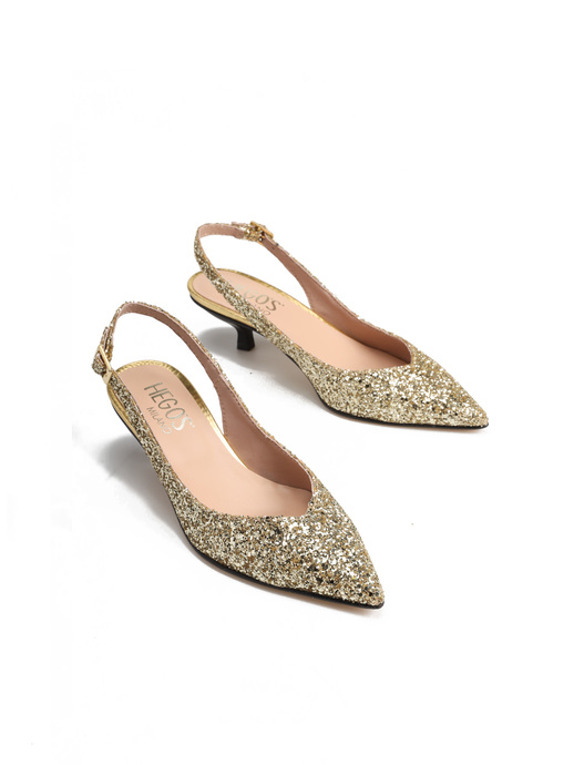 SZPILKI HEGO'S Milano 1913 GLITTER PLATINO