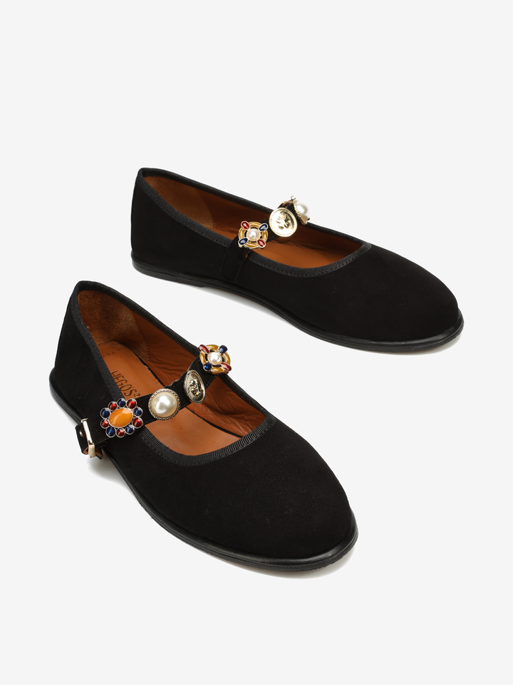 ZAMSZOWE BALERINY MARY JANE HEGO'S Milano