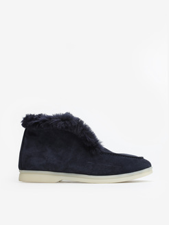 BOTKI HEGO'S Milano 1022 SUEDE NAVY BLUE