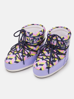 ŚNIEGOWCE MOON BOOT ICON LOW OPTICAL LILAC/CYBER LIME