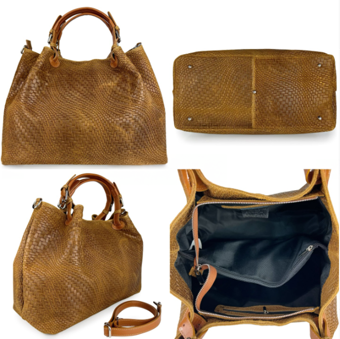 TOREBKA DAMSKA HEGO'S Milano 1309 INTRECIO CHOCO