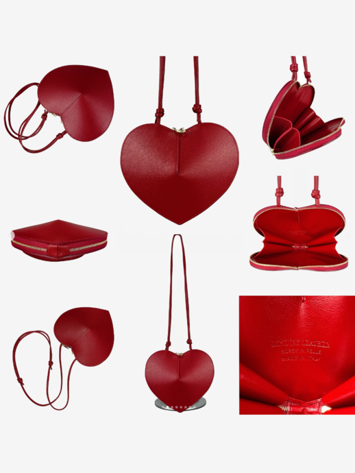 TOREBKA DAMSKA HEGO'S Milano CUORE SAFFIANO BURGUNDY