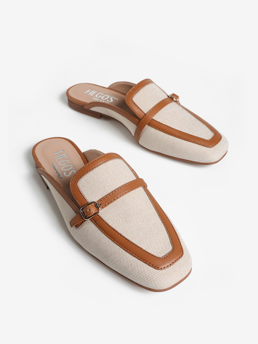 KLAPKI HEGO'S Milano 72617-LEA COTTON BEIGE/CUOIO