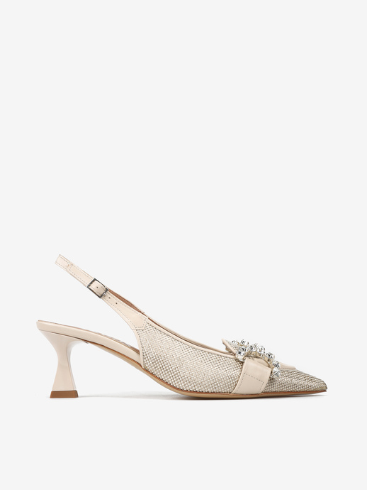 SZPILKI HEGO'S Milano N106 RAFIA BEIGE