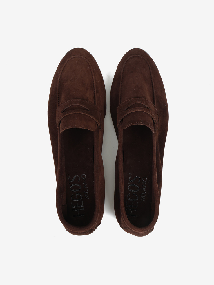 MOKASYNY HEGO'S Milano 5125 SUEDE CHOCO