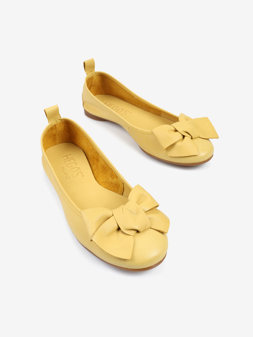 BALERINY HEGO'S Milano BT2011 NAPPA YELLOW