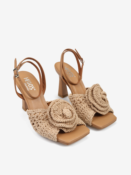 SANDAŁY HEGO'S Milano 25074-077R CROCHET NATURAL