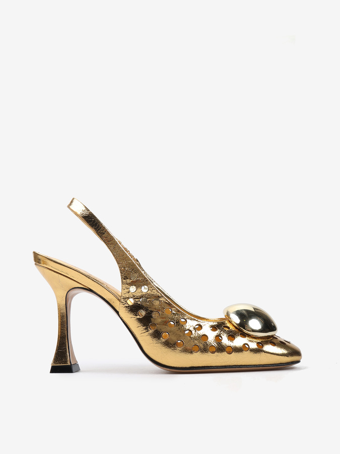 パンナコッタ SZPILKI AŻUROWE Z OZDOBĄ HEGO'S Milano 2288001-15 METAL OURO