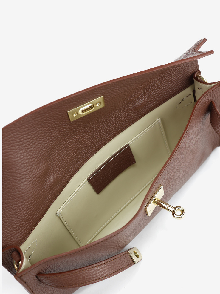 TOREBKA DAMSKA HEGO'S Milano 1371 MARTELLATO CHOCO