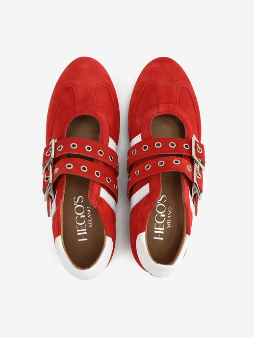 SNEAKERSY HEGO'S Milano NB08 CAMOSCIO ROSSO