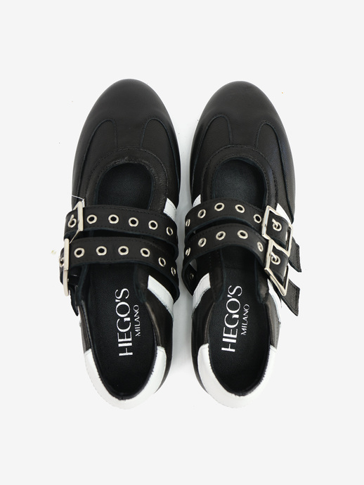 SNEAKERSY HEGO'S Milano NB08 LAVATO NERO
