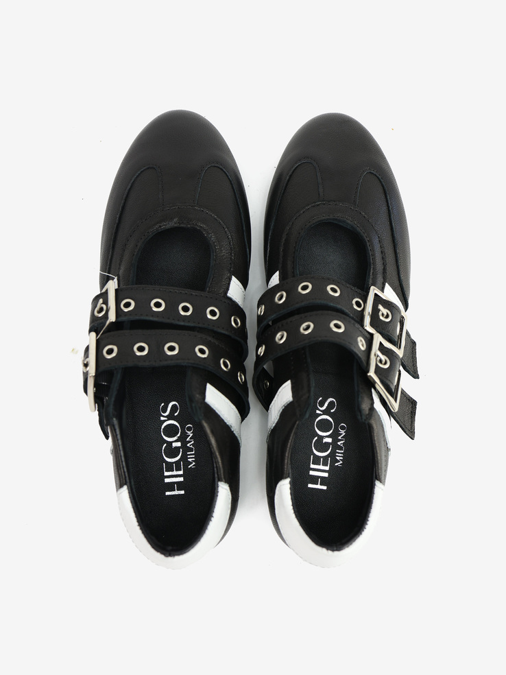 SNEAKERSY HEGO'S Milano NB08 LAVATO NERO