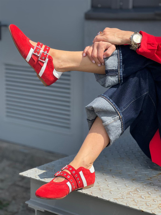 SNEAKERSY HEGO'S Milano NB08 CAMOSCIO ROSSO