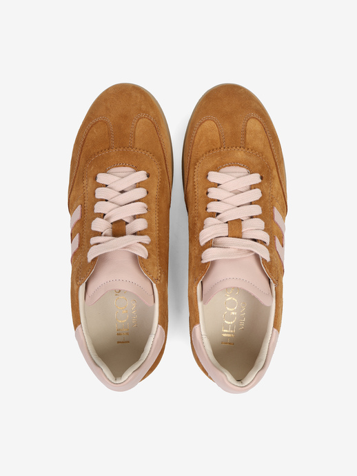 SNEAKERSY HEGO'S Milano R01 H CAMEL/SILVER PINK