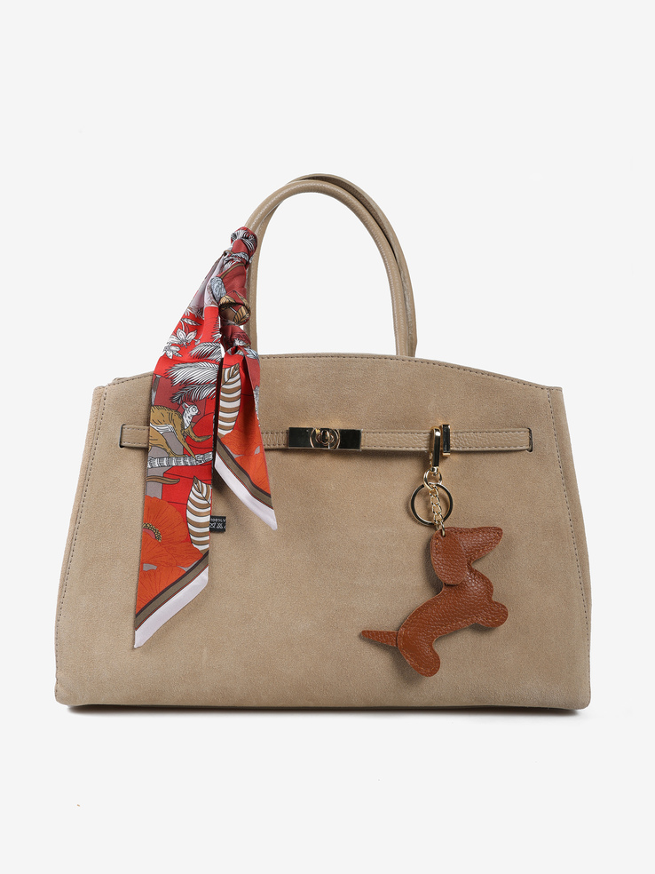 BRELOK HEGO'S Milano CANE MARTELLATO CUOIO