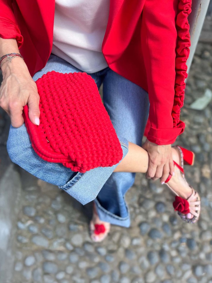 TOREBKA DAMSKA HEGO'S Milano 3333 TESSUTO ROSSO