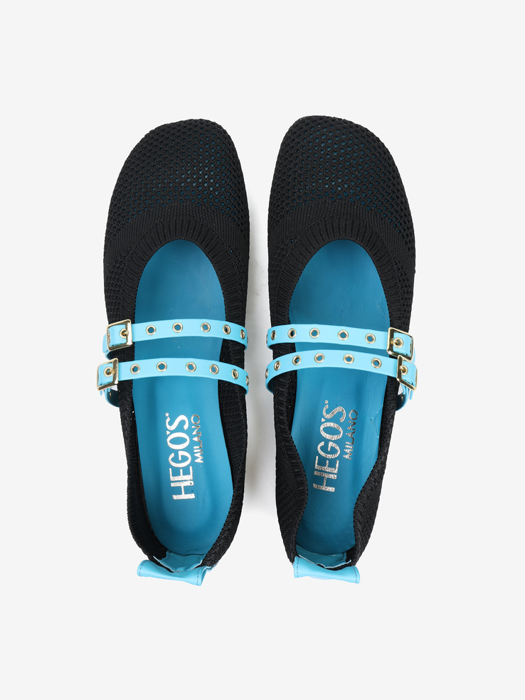 BALERINY HEGO'S Milano 1955 ELAST NERO/BLU