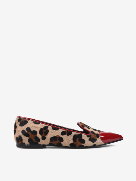 BALERINY HEGO'S Milano 1894/C VERNICE ROSSO/LEOP