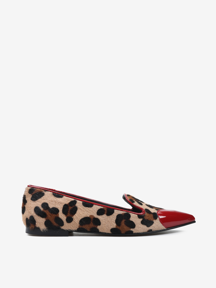 BALERINY HEGO'S Milano 1894/C VERNICE ROSSO/LEOP