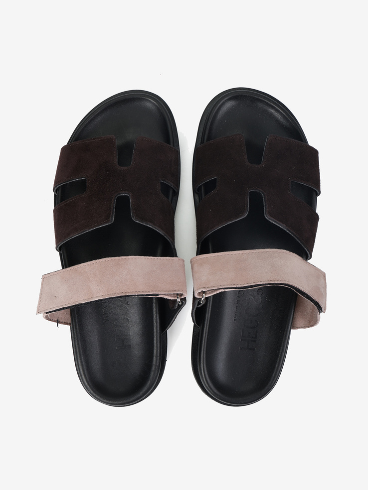 KLAPKI HEGO'S Milano FH01 CAMOSCIO T.MORO/D.PINK
