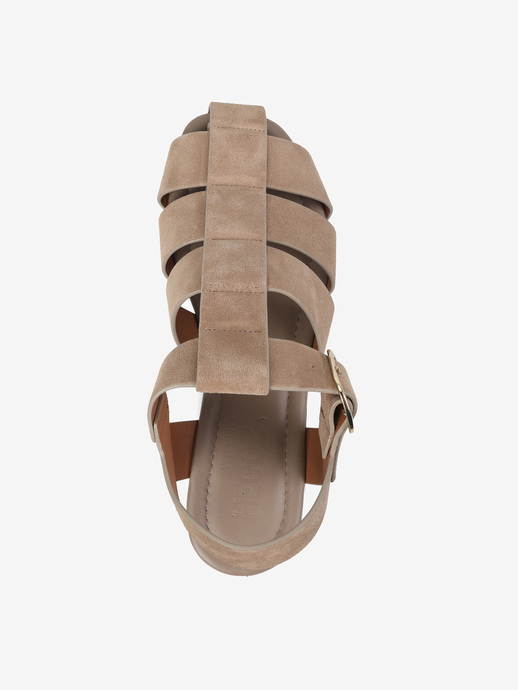 SANDAŁY HEGO'S Milano Q1025 CAMOSCIO TAUPE