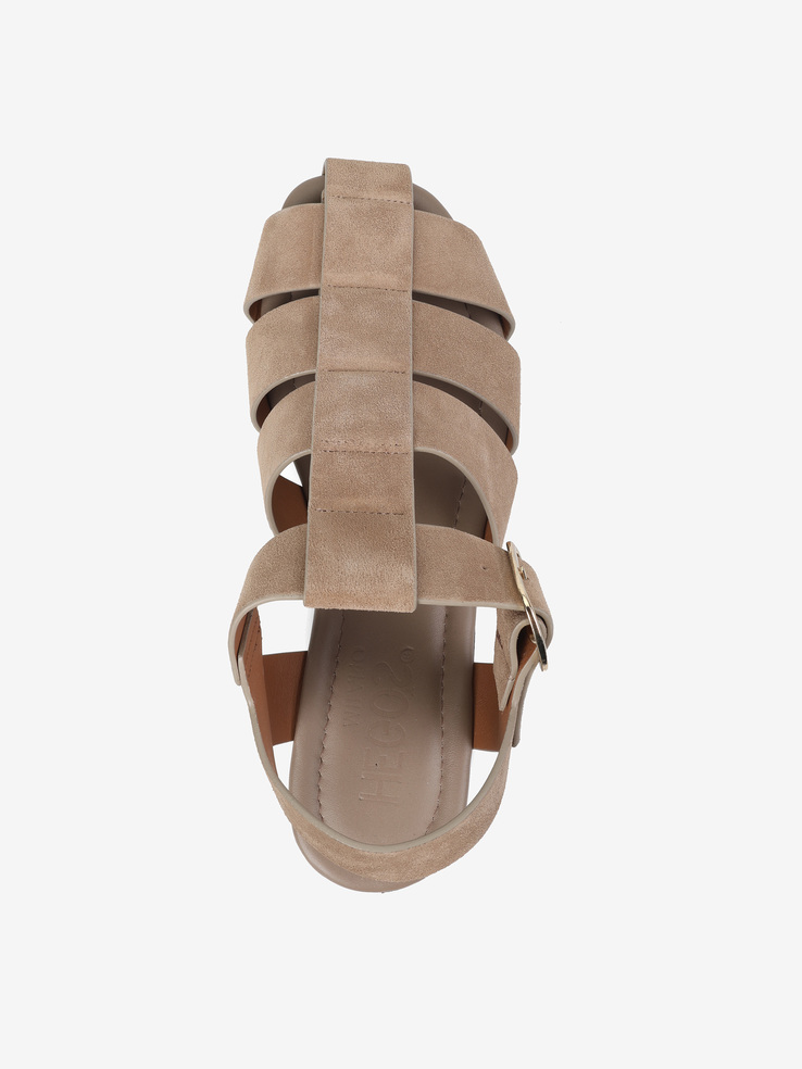 SANDAŁY HEGO'S Milano Q1025 CAMOSCIO TAUPE