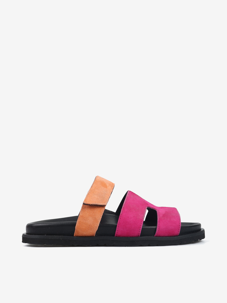KLAPKI HEGO'S Milano FH01 CAMOSCIO HOT PINK/MANDARINO