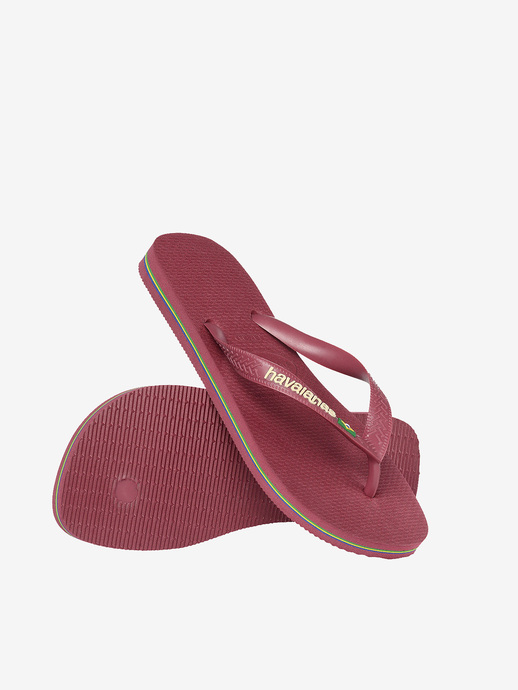 KLAPKI HAVAIANAS HAV BRASIL LOGO AMARANTH