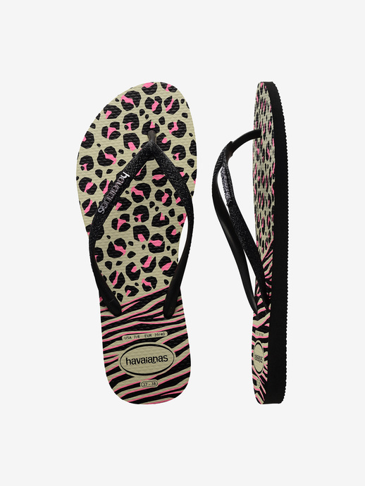 KLAPKI HAVAIANAS HAV SLIM ANIMAL MIX BLACK/GREY