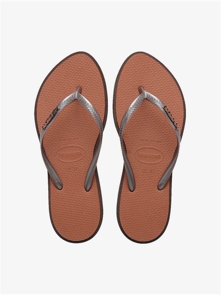 KLAPKI HAVAIANAS HAV SLIM POINT DARK BROWN