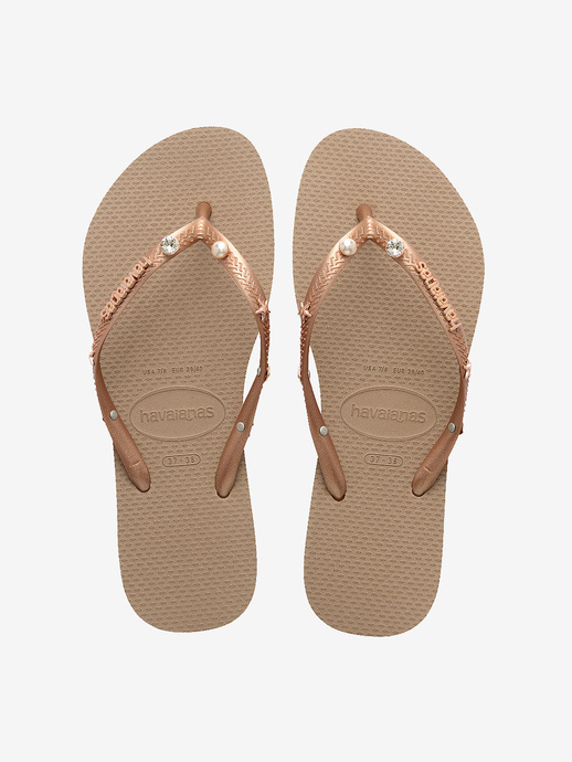 KLAPKI HAVAIANAS HAV SLIM LUXURY AQUA ROSE GOLD